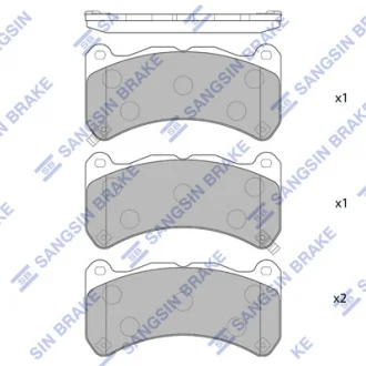 Колодки гальмівні передні Lexus IS F (08-) HI-Q Hi-Q (SANGSIN) SP1775