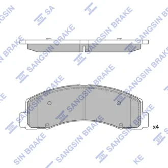 Колодки гальмівні передні Ford F-150 (-18), Expedition (20-), Lincoln Navigator (20-) HI-Q Hi-Q (SANGSIN) SP1624A