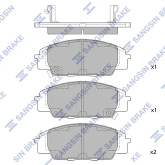 Фото 1 - колодки гальмівні передні Honda Civic (06-) HI-Q Hi-Q (SANGSIN) SP1434 Колодки гальмівні передні Honda Civic (06-) HI-Q Hi-Q (SANGSIN) SP1434 (фото 1)