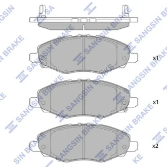 Колодки гальмівні передні Toyota Hilux Pick-Up 2.0 (05-) HI-Q Hi-Q (SANGSIN) SP1412