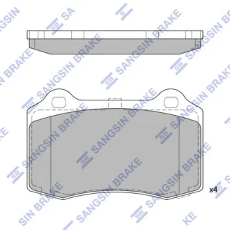 Колодки гальмівні передні Volvo S60 (04-), Peugeot 406 (-06) HI-Q Hi-Q (SANGSIN) SP1854