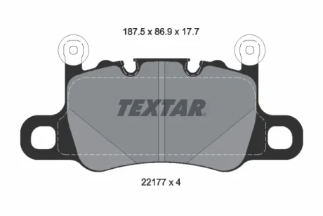 Комплект гальмівних колодок TEXTAR 2217701