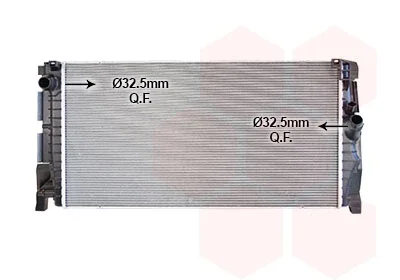 Радіатор охолодження BMW 1 F40/ 2 F44/X2 F39/ MINI COUNTRYMAN 2/17>23 Van Wezel 06012747