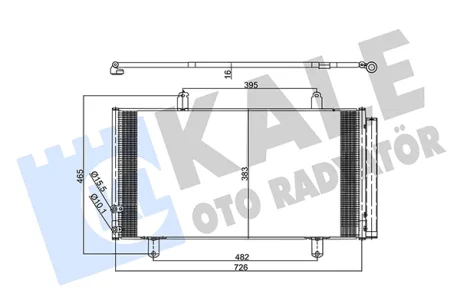 Радіатор кондиціонера Toyota Camry XV40 (06-), XV50 (11-)/Lexus ES (06-) KALE OTO RADYATOR 357365