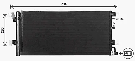 Радіатор кодиціонера CLEVER FIT AVA COOLING AI5447D