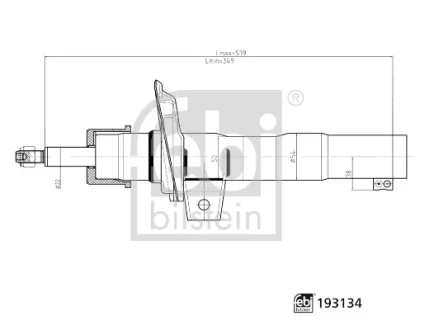 Амортизатор (передній) VW Caddy III/IV 04-/Golf V 10-14 (B4) FEBI 193134