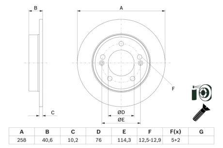 Фото 1 - диск гальмівний задн Лів/Прав HYUNDAI IX20 KIA VENGA 1.4-1.6LPG 02.10- BOSCH 0986479E68 Диск гальмівний задн Лів/Прав HYUNDAI IX20 KIA VENGA 1.4-1.6LPG 02.10- BOSCH 0986479E68 (фото 1)