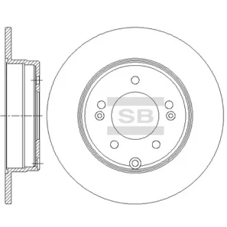 Гальмівний диск Hi-Q (SANGSIN) SD1084