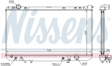 Радіатор LS LS 400[OE 16400-50020] NISSENS 64756
