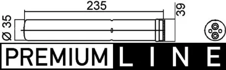 Осушувач кондицiонера SUZUKI SWIFT III (SG) MAHLE KNECHT AD 259 000P