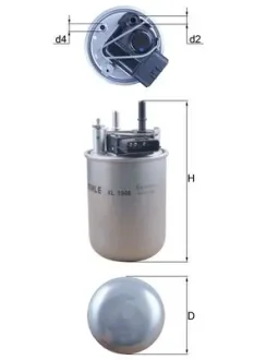 Фото 1 - паливний фільтр MAHLE KNECHT KL1048 Паливний фільтр MAHLE KNECHT KL1048 (фото 1)