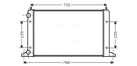 Радіатор охолодження FORD GALAXY (1995) 2.0 AVA COOLING VNA2133