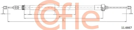 Фото 1 - трос ручника COFLE 11.6667 Трос ручника COFLE 11.6667 (фото 1)