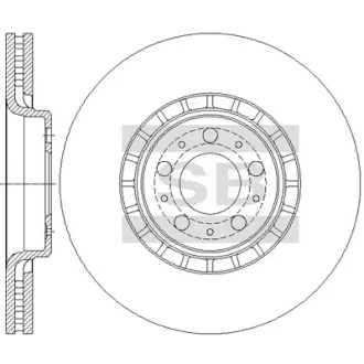Диск тормозной (кратно 2) передний (вентилируемый) Volvo XC90 (13-) (D=335.8mm) Hi-Q (SANGSIN) SD6106 (фото 1)