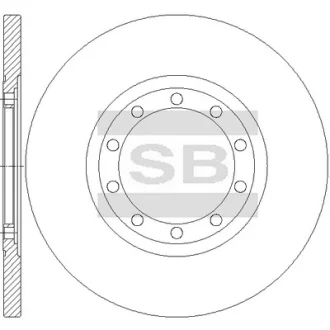 Диск гальмівний (кратно 2) задній Ford Transit (06-) (D=280.0mm) HI-Q Hi-Q (SANGSIN) SD5345