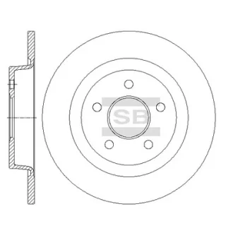 Диск гальмівний (кратно 2) задній Ford Focus II DA (04-) (D=279.9mm) HI-Q Hi-Q (SANGSIN) SD5309
