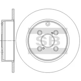 Диск гальмівний (кратно 2) задній Toyota Corolla (02-) (D=279.0mm) HI-Q Hi-Q (SANGSIN) SD4936