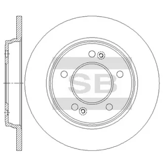 Диск гальмівний (кратно 2) задній Kia Niro (16-) (D=262.0mm) HI-Q Hi-Q (SANGSIN) SD2084