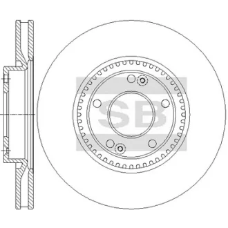 Диск гальмівний (кратно 2) передній (вентильований) Kia Ceed (08-) (D=300.0mm) HI-Q Hi-Q (SANGSIN) SD2080