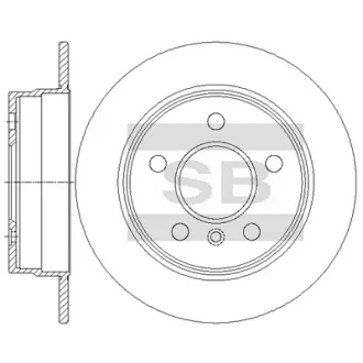 Диск гальмівний (кратно 2) задній MB A-CLASS W169 (05-) (D=258.0mm) HI-Q Hi-Q (SANGSIN) SD5425
