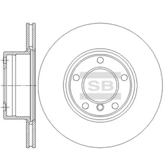 Диск гальмівний (кратно 2) передній (вентильований) BMW 5 E39 (-04) (D=295.8mm) HI-Q Hi-Q (SANGSIN) SD5203