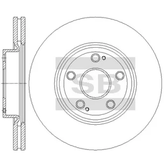 Диск гальмівний (кратно 2) передній (вентильований) Toyota Avensis (05-) (D=295.0mm) HI-Q Hi-Q (SANGSIN) SD4927