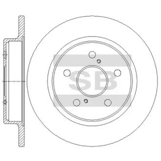 Диск гальмівний (кратно 2) задній Lexus NX 200 AWD (13-) (D=281.0mm) HI-Q Hi-Q (SANGSIN) SD4908