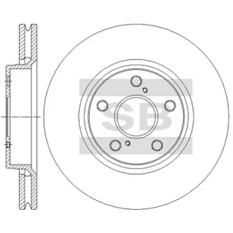 Диск гальмівний (кратно 2) передній (вентильований) Toyota C-HR (16-) (D=298.5mm) HI-Q Hi-Q (SANGSIN) SD4907