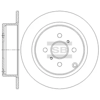 Диск гальмівний (кратно 2) задній Toyota Corolla (-08) (D=269.0mm) HI-Q Hi-Q (SANGSIN) SD4698 (фото 1)
