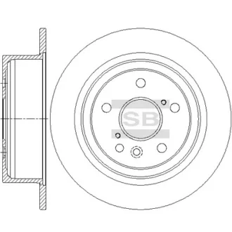 Диск гальмівний (кратно 2) задній Lexus RX330 (D=288.0mm) HI-Q Hi-Q (SANGSIN) SD4647