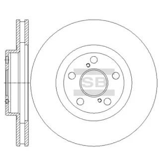 Диск гальмівний (кратно 2) передній (вентильований) Toyota Corolla (07-) (D=273.0mm) HI-Q Hi-Q (SANGSIN) SD4066
