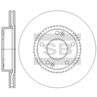 Диск гальмівний (кратно 2) передній (вентильований) Kia Soul (10-) (D=270.0mm) HI-Q Hi-Q (SANGSIN) SD2082
