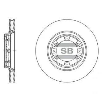 Диск гальмівний (кратно 2) передній (вентильований) Hyundai Starex (D=276.0mm) HI-Q Hi-Q (SANGSIN) SD1137