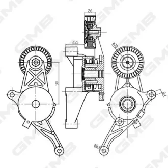 Ролік натяжний ременя генератора VW/Audi/Skoda/Seat 1.9–2.0 TDI GMB GAT21060