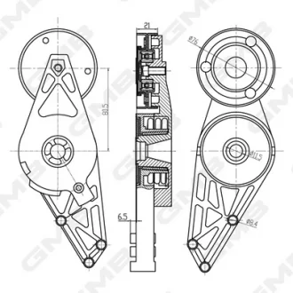 Ролік натяжний ременя генератора Audi A4 B5/B6/ Audi A6 C4/C5/ VW Passat B5/ Skoda Superb GMB GAT21100