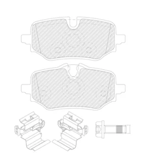 Комплект гальмівних колодок задн, BMW 1 (F70), 2 GRAN COUPE (F74), 2 (U06), X1 (U11), X2 (U10) MINI ACEMAN (J05), COOPER (J01), COUNTRYMAN (U25) 1.5-Electric 11.21- FERODO FDB5561 (фото 1)