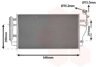 Радіатор кондиціонера NISSAN LEAF (2018) Van Wezel 13015713