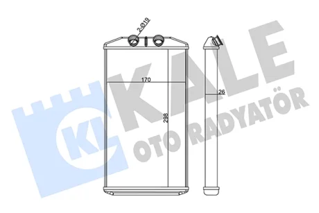 Радіатор обігрівача Iveco Daily VI (14-) KALE OTO RADYATOR 358670