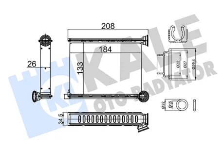 Радіатор обігрівача Renault Duster II (18-) KALE OTO RADYATOR 357310