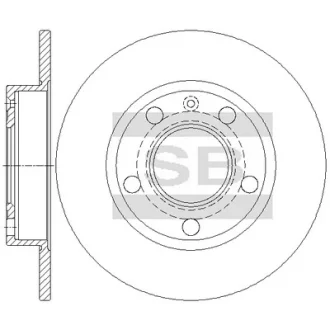 Диск тормозной (кратно 2) задний Audi A4 (-08) (D=244.9mm) Hi-Q (SANGSIN) SD5448
