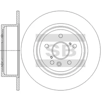 Диск гальмівний (кратно 2) задній Toyota Highlander (07-) (D=309.0mm) HI-Q Hi-Q (SANGSIN) SD4910