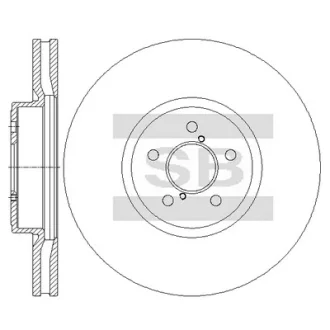 Диск тормозной (кратно 2) передний (вентилируемый) Subaru Forester (13-) (D=315. Hi-Q (SANGSIN) SD4714