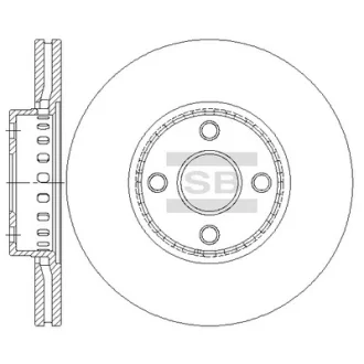 Диск гальмівний (кратно 2) передній (вентильований) Toyota Corolla (-08) (D=275.0mm) HI-Q Hi-Q (SANGSIN) SD4669