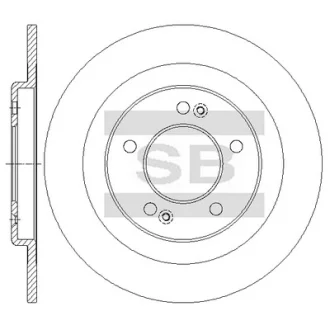 Диск тормозной (кратно 2) задний Kia Ceed (12-) (D=284.0mm) Hi-Q (SANGSIN) SD2074