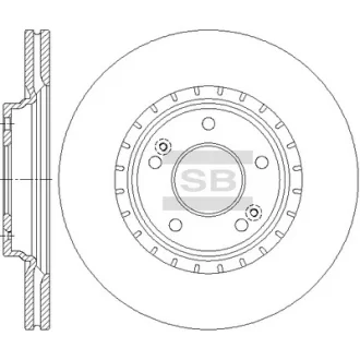 Диск тормозной (кратно 2) передний (вентилируемый) Hyundai I30 (16-) (D=305.0mm) Hi-Q (SANGSIN) SD1146
