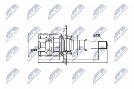 Шрус зовнішній Nty NPWNS046