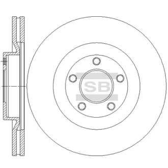 Диск тормозной (кратно 2) передний (вентилируемый) Edge (06-) (D=320.0mm) Hi-Q (SANGSIN) SD5324