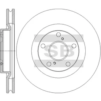 Диск тормозной (кратно 2) передний (вентилируемый) Toyota RAV 4 IV (12-) (D=296. Hi-Q (SANGSIN) SD4961