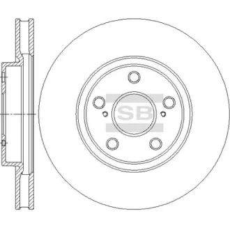 Диск тормозной (кратно 2) передний (вентилируемый) Lexus IS II (09-) (D=296.0mm) Hi-Q (SANGSIN) SD4693
