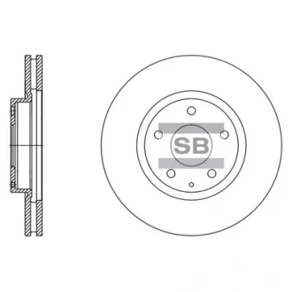 Диск тормозной (кратно 2) передний (вентилируемый) Mazda 6 GJ, GH (12-) (D=297.0 Hi-Q (SANGSIN) SD4424